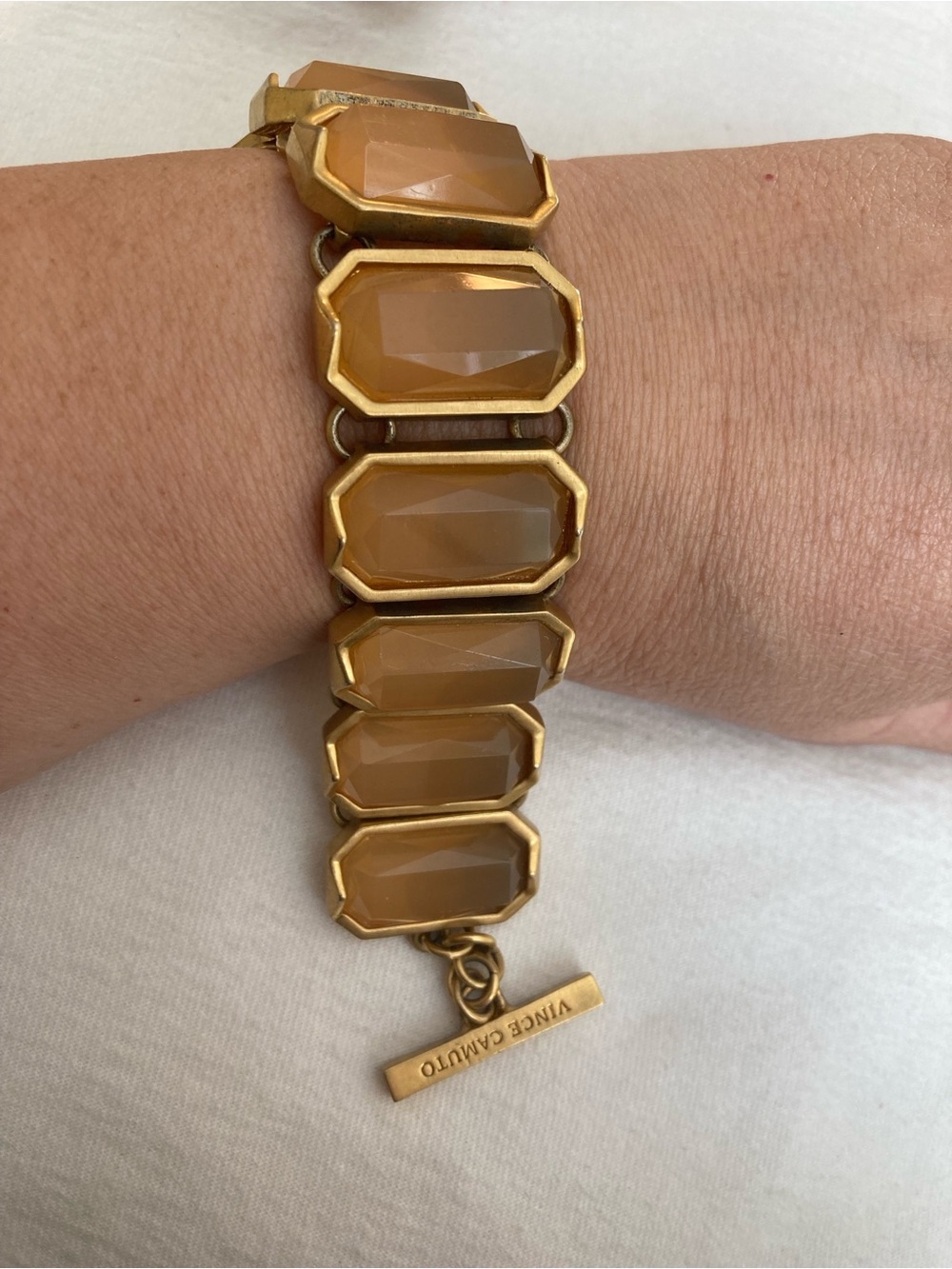 Vince Camuto Chunky Statement Bracelet with Glass Stones